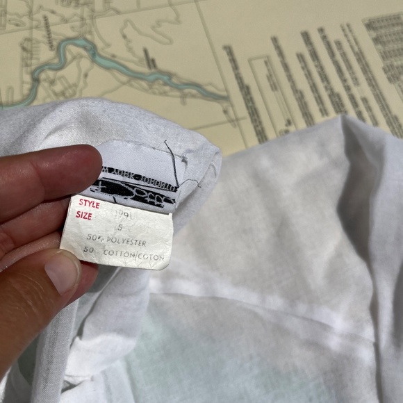 Vintage 1991 Dotti Sheer White Button Up Blouse - Picture 5 of 9